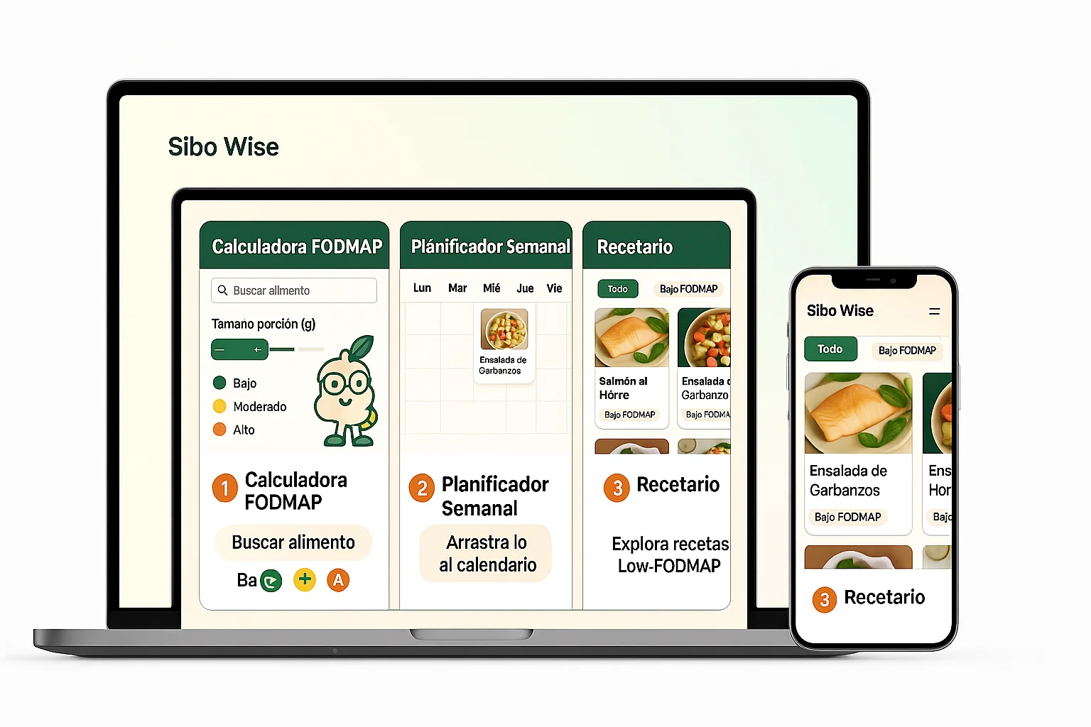 Screenshot o mockup visual de las herramientas de Sibo Wise
