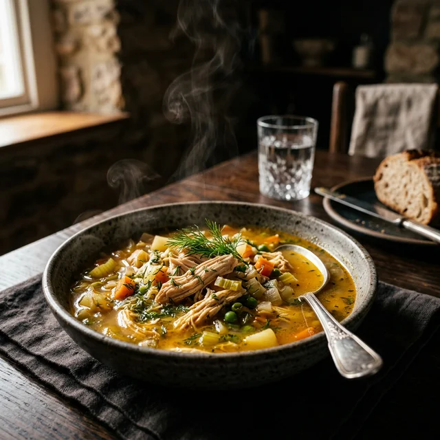 Sopa de Pollo y Verduras (Sin Fructanos)