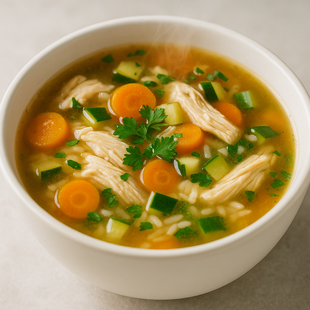 Sopa de Pollo y Verduras Low-FODMAP